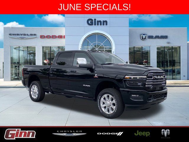 Diamond Black Crystal Pearlcoat 2025 RAM 3500 Laramie Crew Cab 4WD Pickup Truck Four-Wheel Drive 8-Speed Automatic