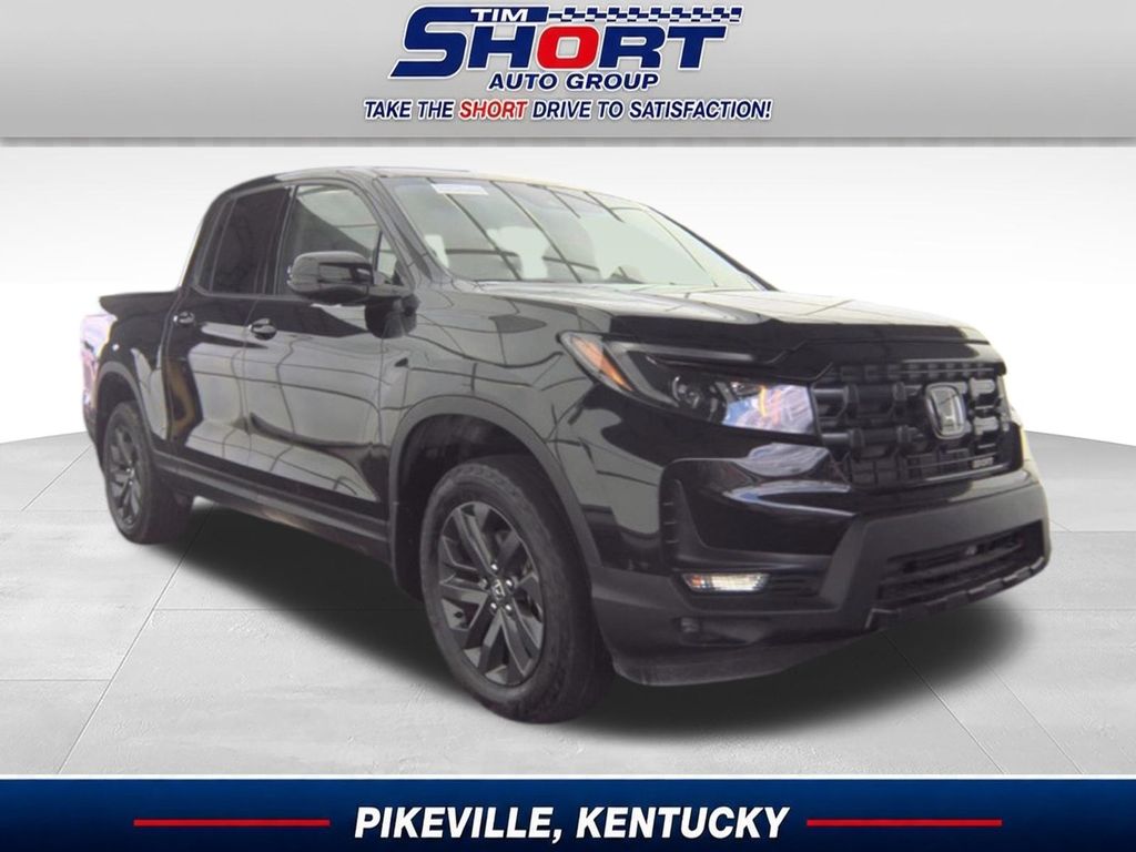 Black 2025 Honda Ridgeline Pickup Truck All-Wheel Drive 9-Speed Automatic
