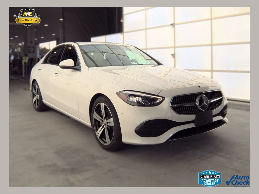 White 2025 Mercedes-Benz C-Class Sedan Rear-Wheel Drive 9-Speed Automatic