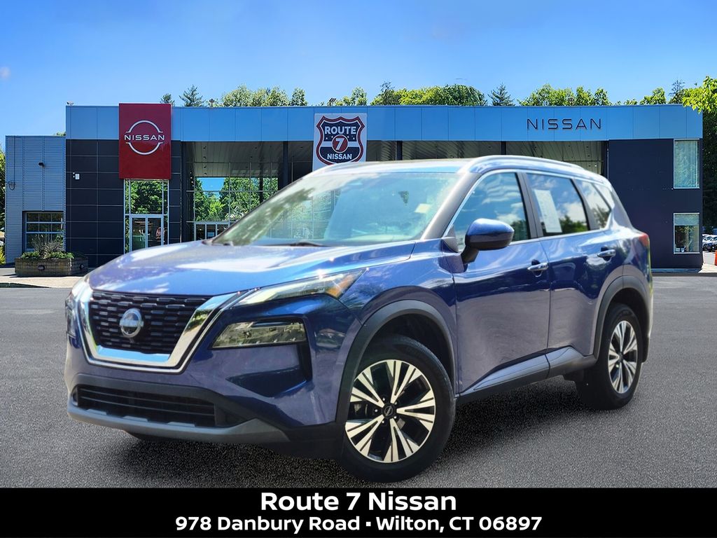 Caspian Blue Metallic 2023 Nissan Rogue SV AWD SUV / Crossover All-Wheel Drive Continuously Variable Transmission