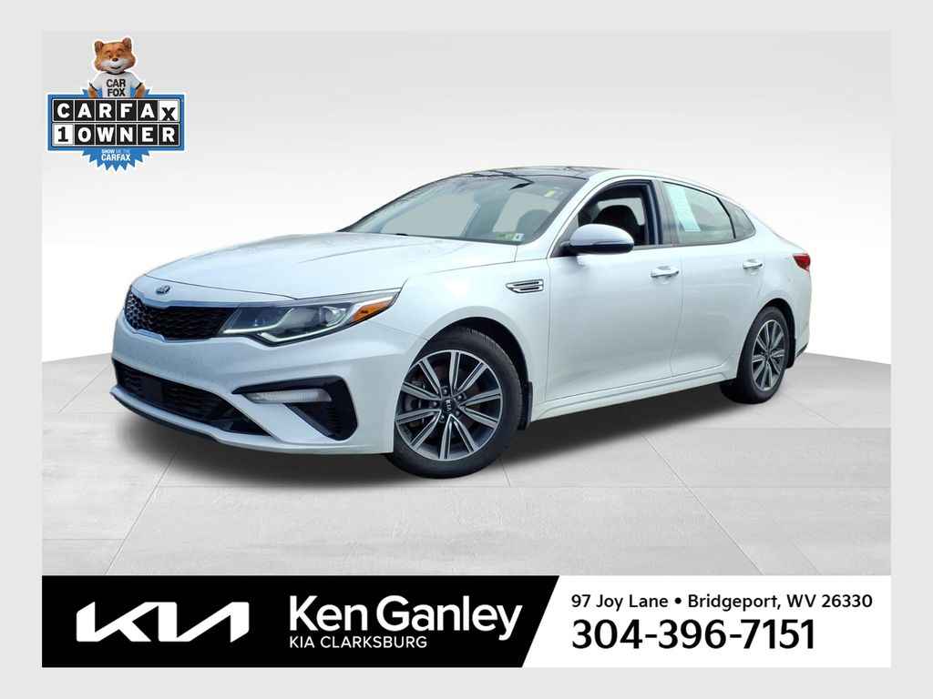 Snow White Pearl 2019 Kia Optima EX FWD Sedan 7-Speed Automatic
