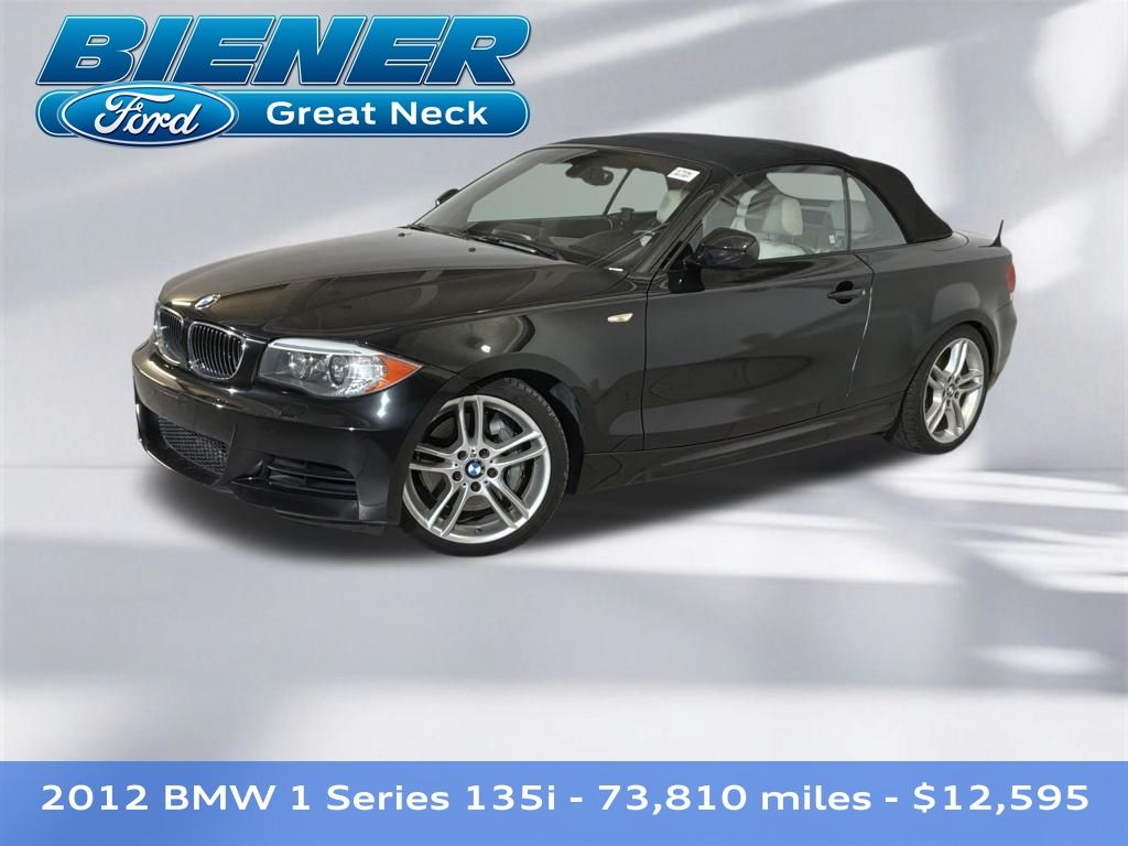 Black Sapphire Metallic 2012 BMW 1 Series 135i Convertible RWD Convertible Rear-Wheel Drive 7-Speed Automatic