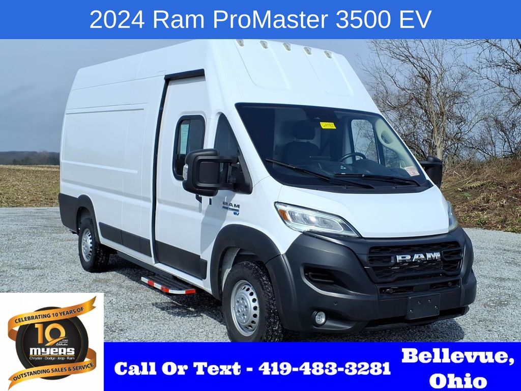Bright White Clearcoat 2024 RAM ProMaster EV Delivery 159 Super High Roof Step Van FWD Van Front-Wheel Drive 1-Speed Automatic