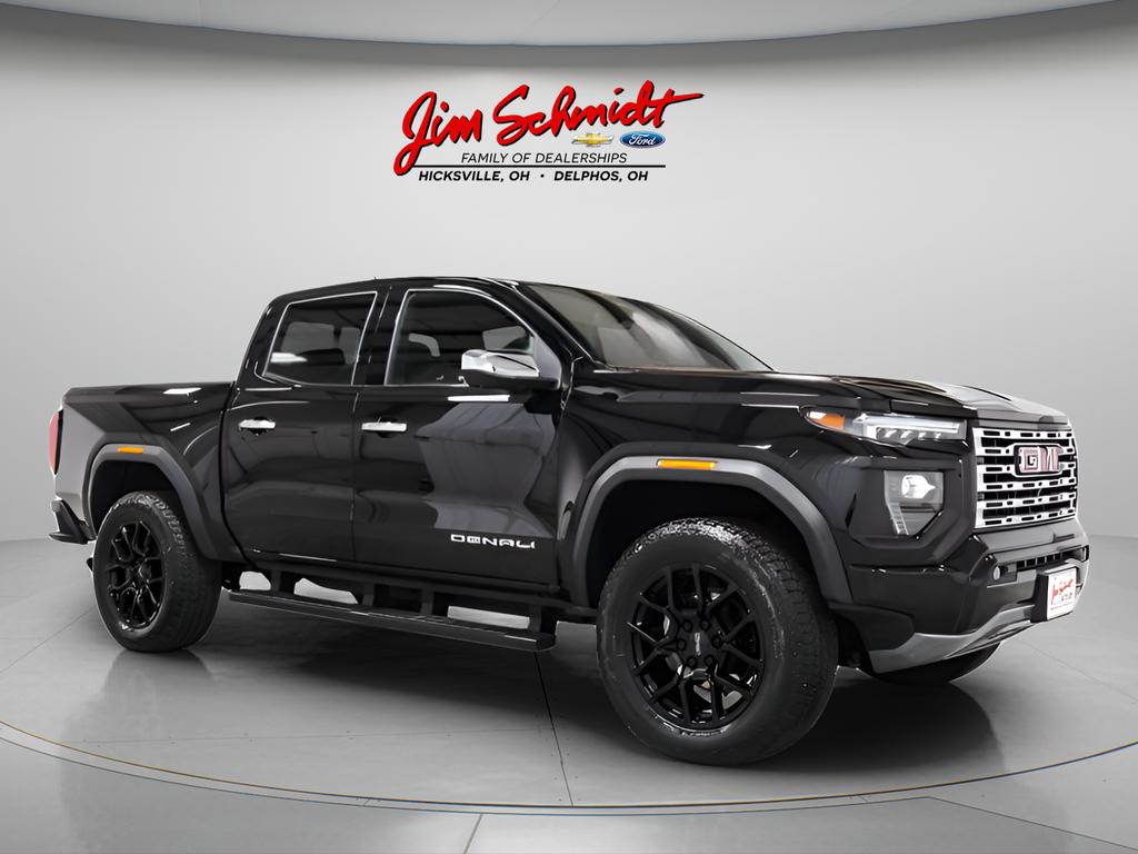 Onyx Black 2025 GMC Canyon Denali Crew Cab 4WD Pickup Truck Four-Wheel Drive 8-Speed Automatic