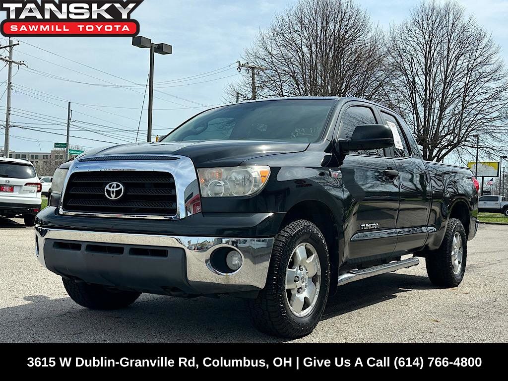 Black 2008 Toyota Tundra SR5 Double Cab 5.7L 4WD Pickup Truck Four-Wheel Drive 6-Speed Automatic