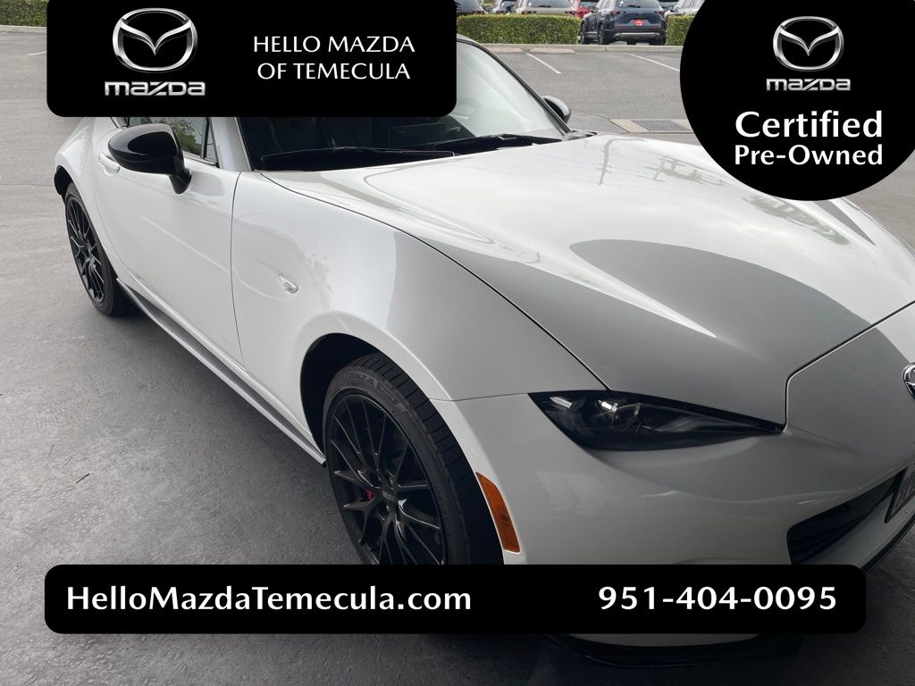 Snowflake White Pearl Mica 2024 Mazda MX-5 Miata Convertible Rear-Wheel Drive 6-Speed Manual