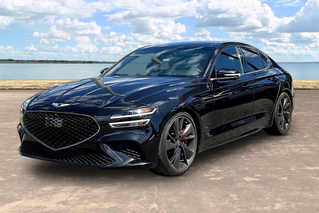 Vik Black 2023 Genesis G70 3.3T RWD Sedan Rear-Wheel Drive 8-Speed Automatic
