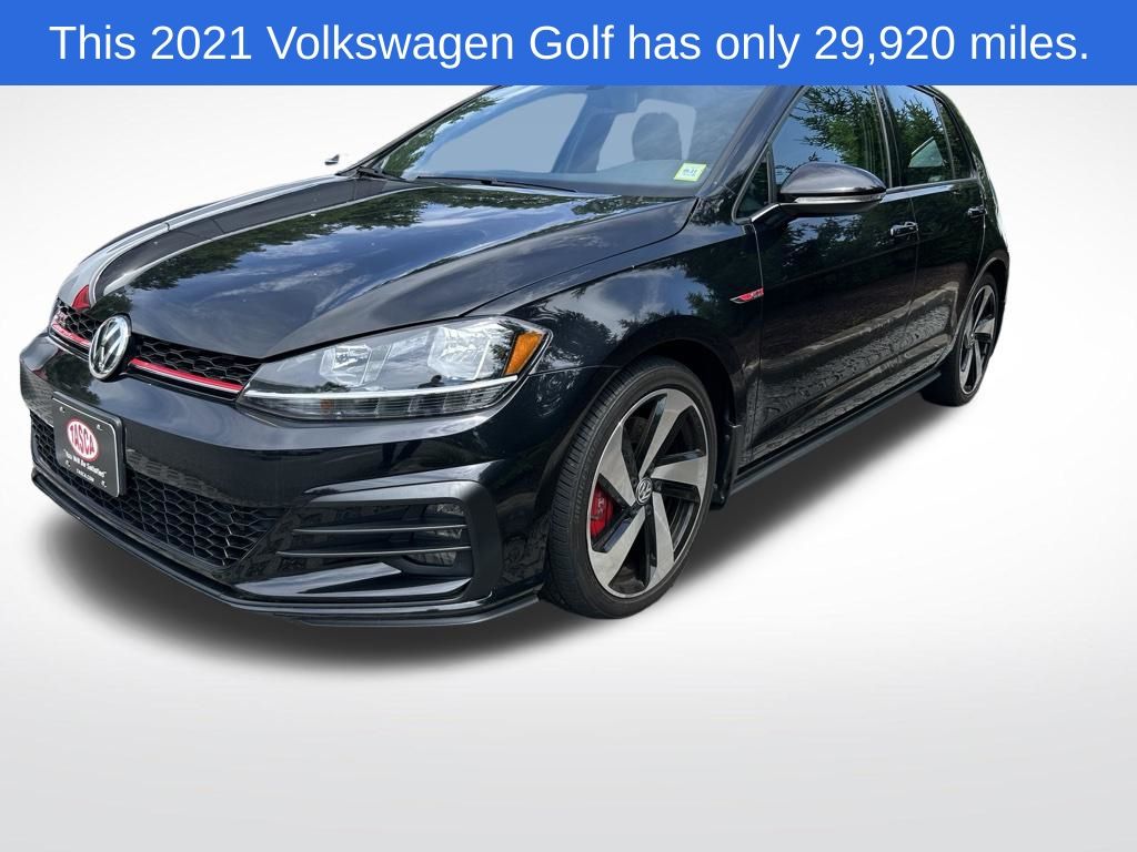 Deep Black 2021 Volkswagen Golf GTI Hatchback Front-Wheel Drive 7-Speed Dual Clutch