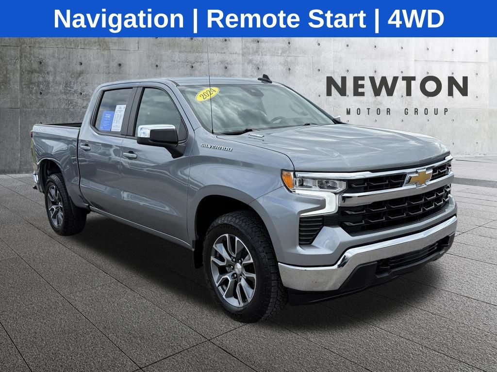 Sterling Gray Metallic 2024 Chevrolet Silverado 1500 Pickup Truck Four-Wheel Drive 8-Speed Automatic