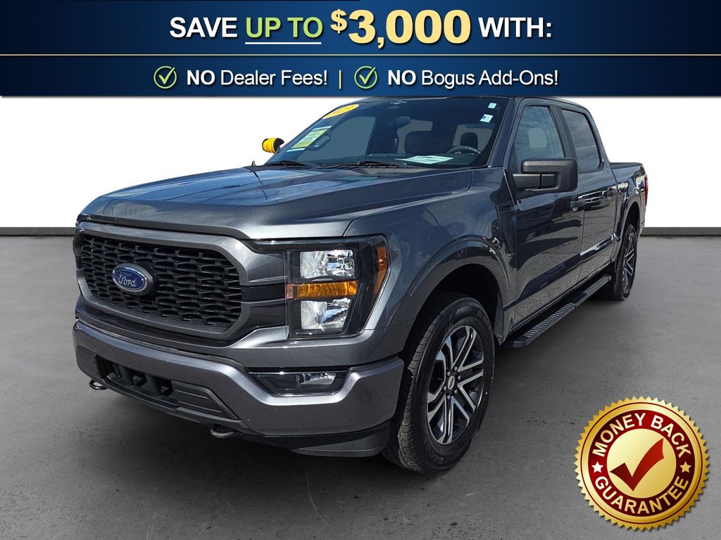 Gray Metallic 2023 Ford F-150 XL SuperCrew 4WD Pickup Truck Four-Wheel Drive Automatic