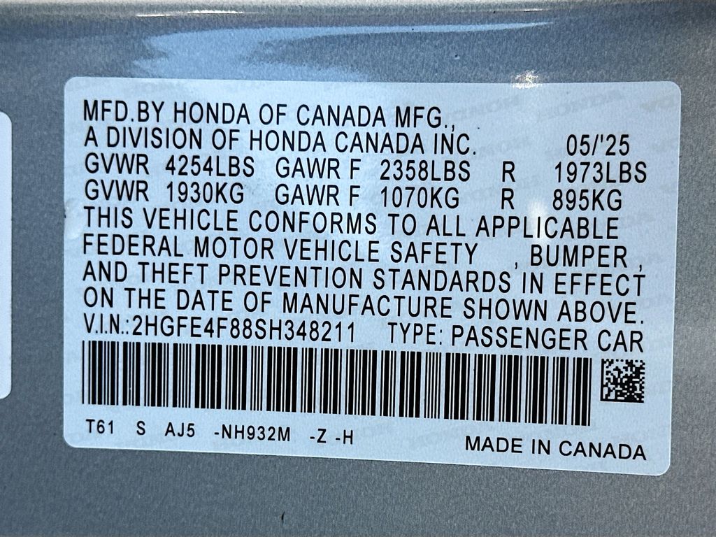 2025 Honda Civic Sport Touring 23
