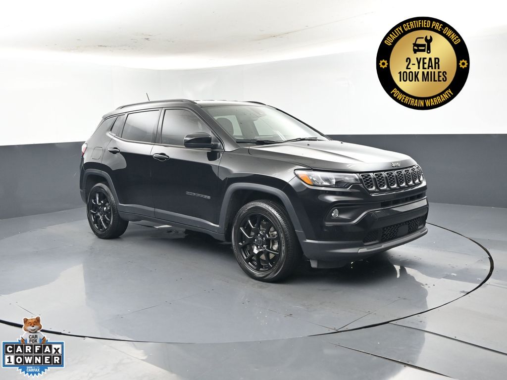 Diamond Black Crystal Pearlcoat 2025 Jeep Compass Latitude 4WD SUV / Crossover Four-Wheel Drive 8-Speed Automatic