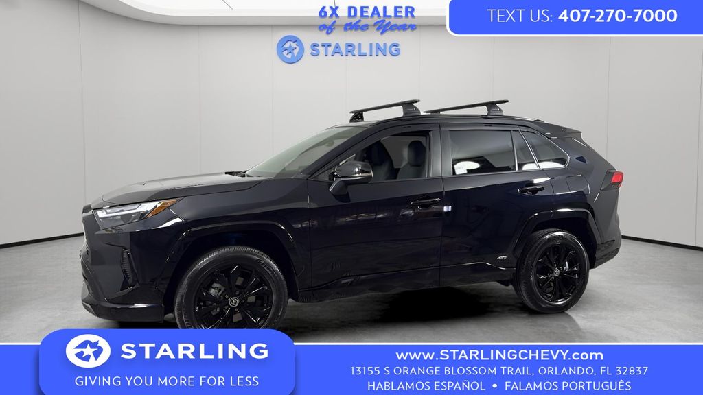 Midnight Black Metallic 2023 Toyota RAV4 Hybrid SE AWD SUV / Crossover All-Wheel Drive Continuously Variable Transmission