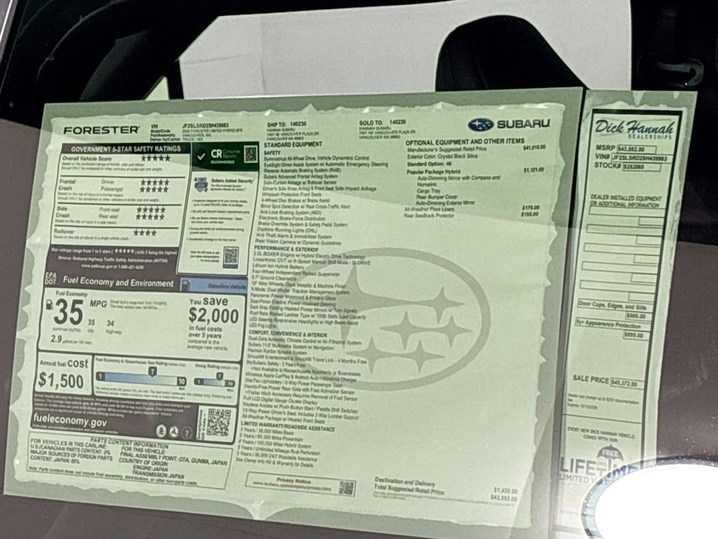 2025 Subaru Forester Hybrid Limited