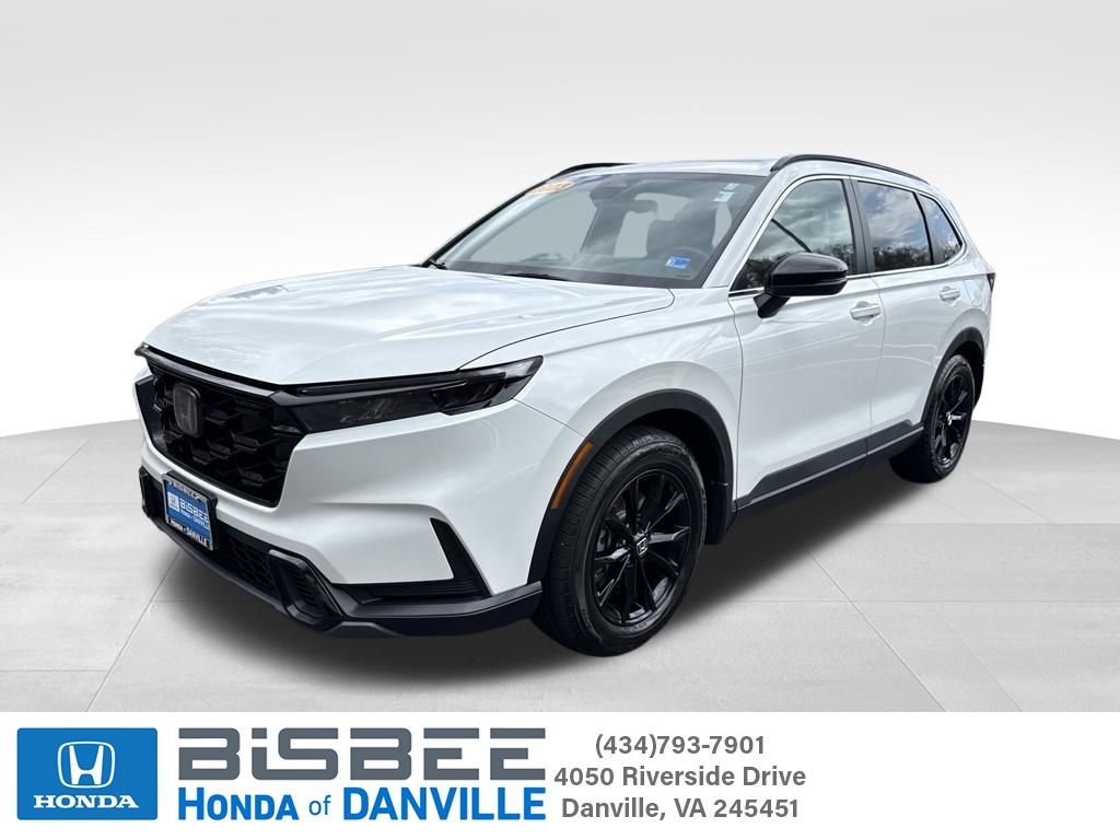 Platinum White Pearl 2023 Honda CR-V Hybrid Sport FWD SUV / Crossover Front-Wheel Drive Continuously Variable Transmission