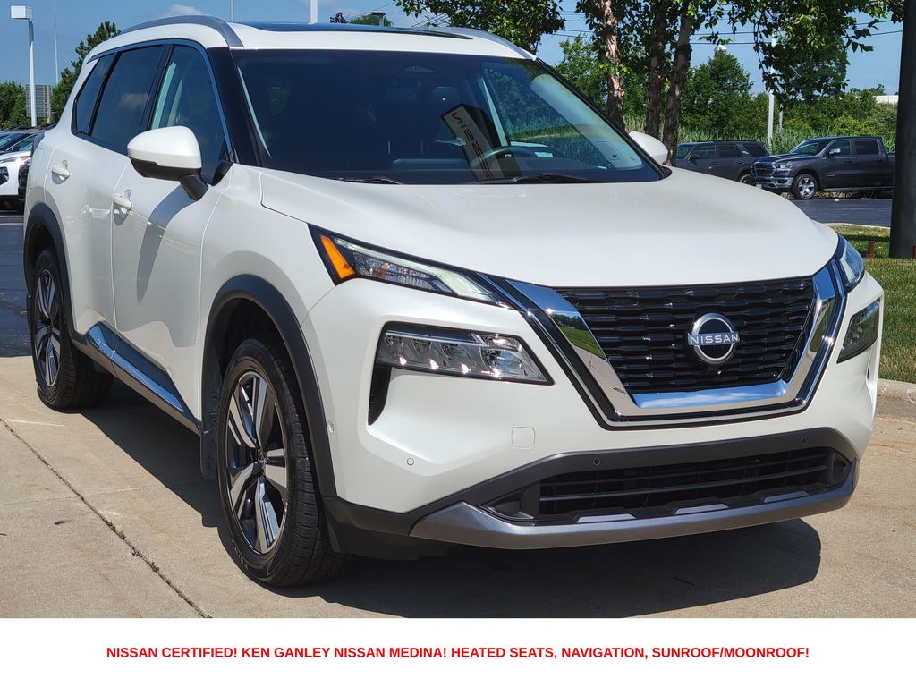 Pearl White Tricoat 2023 Nissan Rogue SUV / Crossover All-Wheel Drive Continuously Variable Transmission