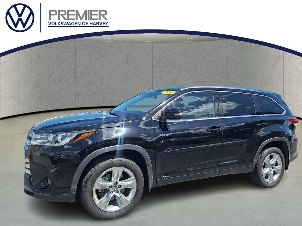 Midnight Black Metallic 2019 Toyota Highlander Hybrid SUV / Crossover All-Wheel Drive Continuously Variable Transmission