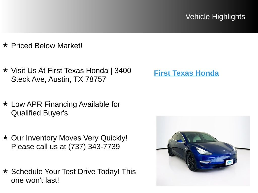 Used Car 2020 Tesla Model 3  Performance For Sale Under $30,000 In Austin, Texas