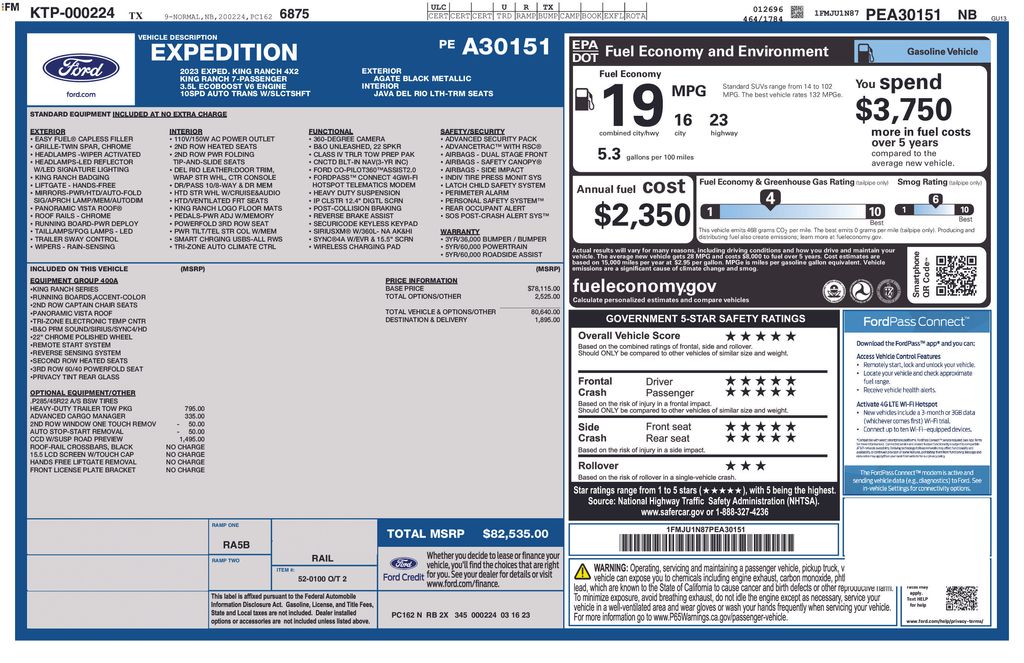 Certified Used 2023 Black Ford King Ranch image 7