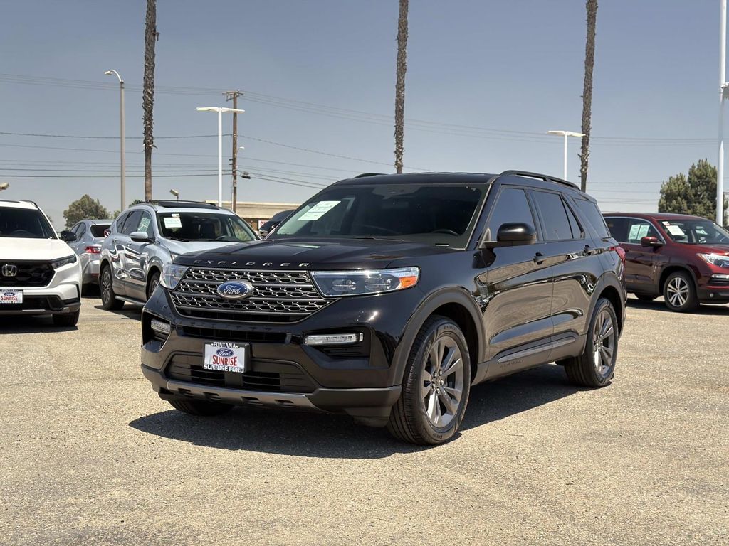 Black Metallic 2023 Ford Explorer SUV / Crossover Rear-Wheel Drive Automatic