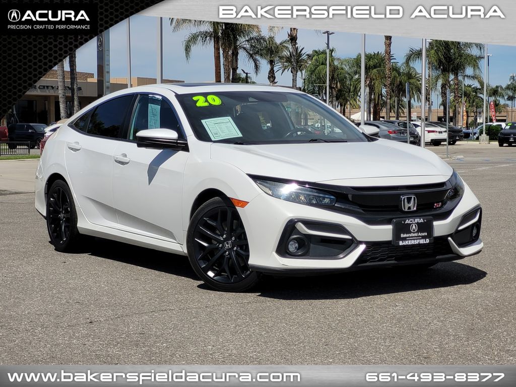 White 2020 Honda Civic Sedan Front-Wheel Drive 6-Speed Manual