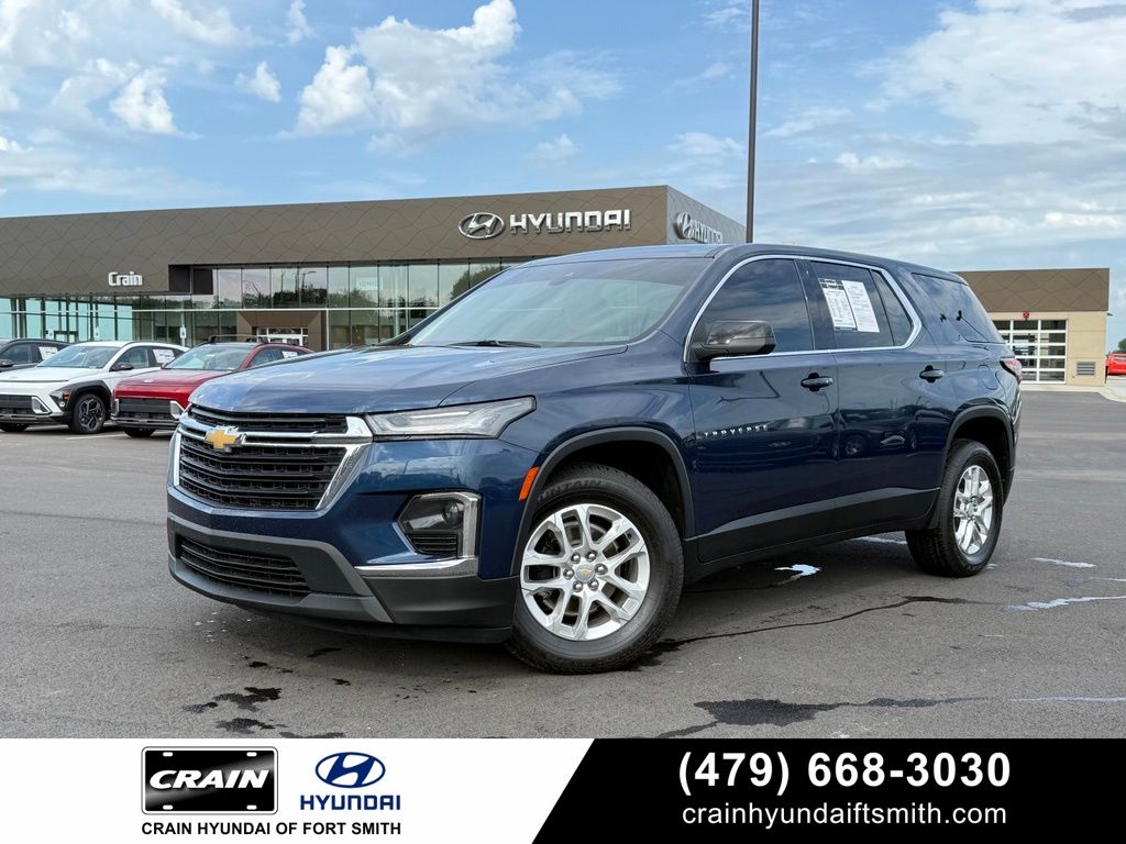 Blue Metallic 2022 Chevrolet Traverse SUV / Crossover Four-Wheel Drive 9-Speed Automatic