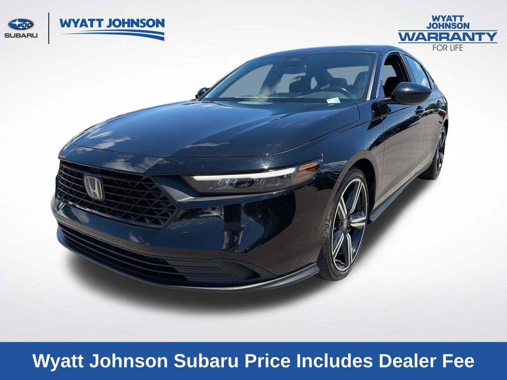 Silver 2024 Honda Accord Hybrid Sedan Front-Wheel Drive Continuously Variable Transmission