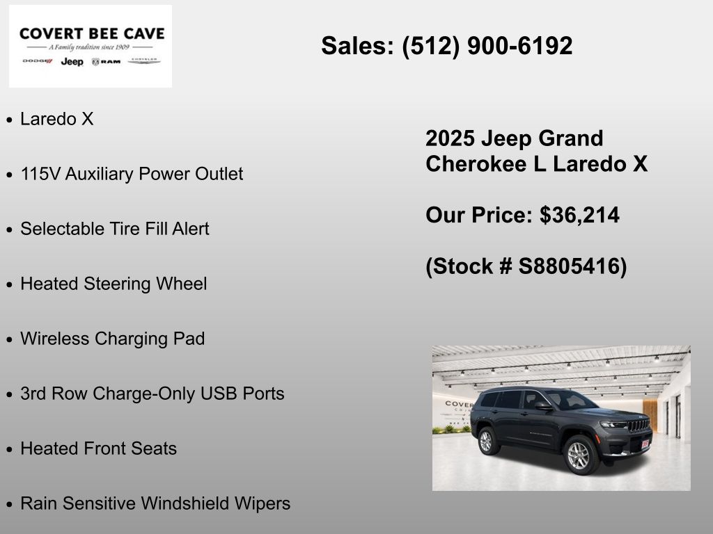 New Car 2025 Jeep Grand Cherokee L  For Sale Under $40,000 In Austin, Texas