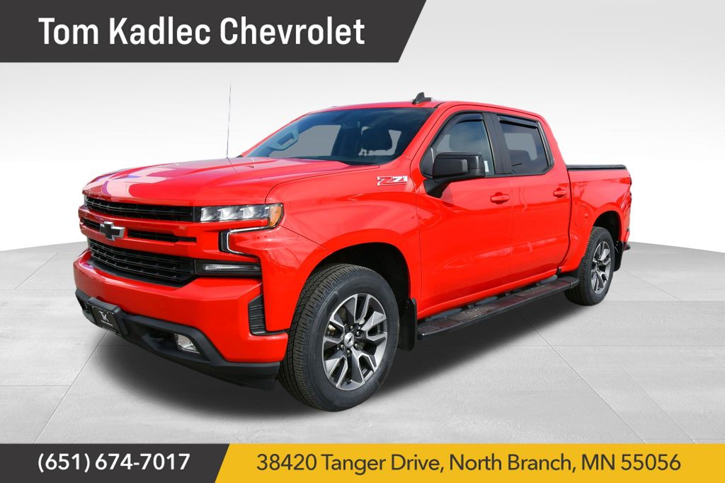 Red 2021 Chevrolet Silverado 1500 Pickup Truck Four-Wheel Drive 8-Speed Automatic