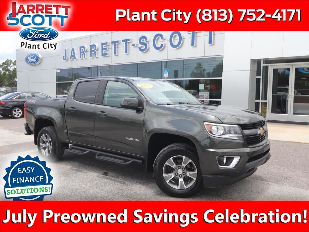Deepwood Green Metallic 2018 Chevrolet Colorado Pickup Truck Four-Wheel Drive 8-Speed Automatic