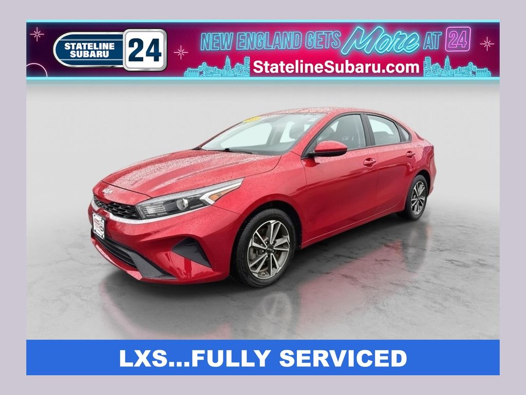 Currant Red 2023 Kia Forte LXS FWD Sedan Front-Wheel Drive Continuously Variable Transmission