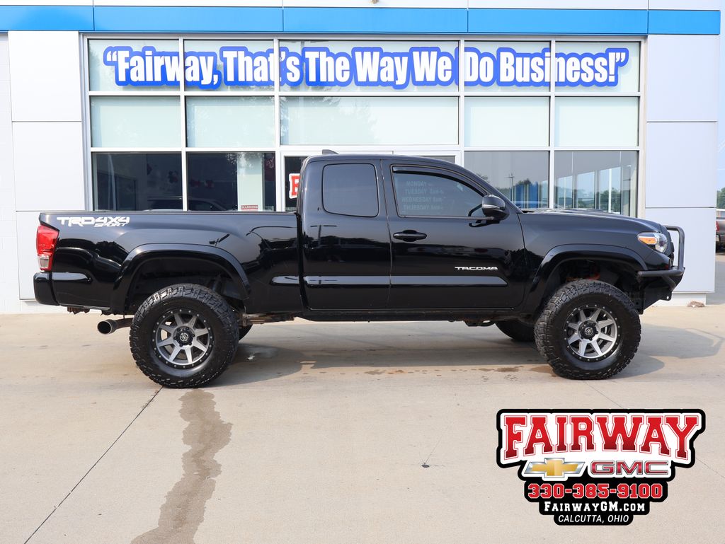 Black 2017 Toyota Tacoma Pickup Truck Four-Wheel Drive 6-Speed Manual