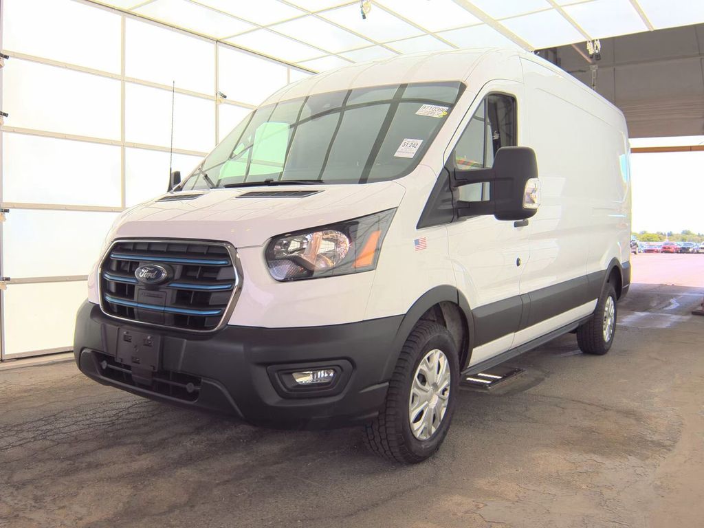 Oxford White 2022 Ford E-Transit 350 Medium Roof LB RWD Van Rear-Wheel Drive Automatic