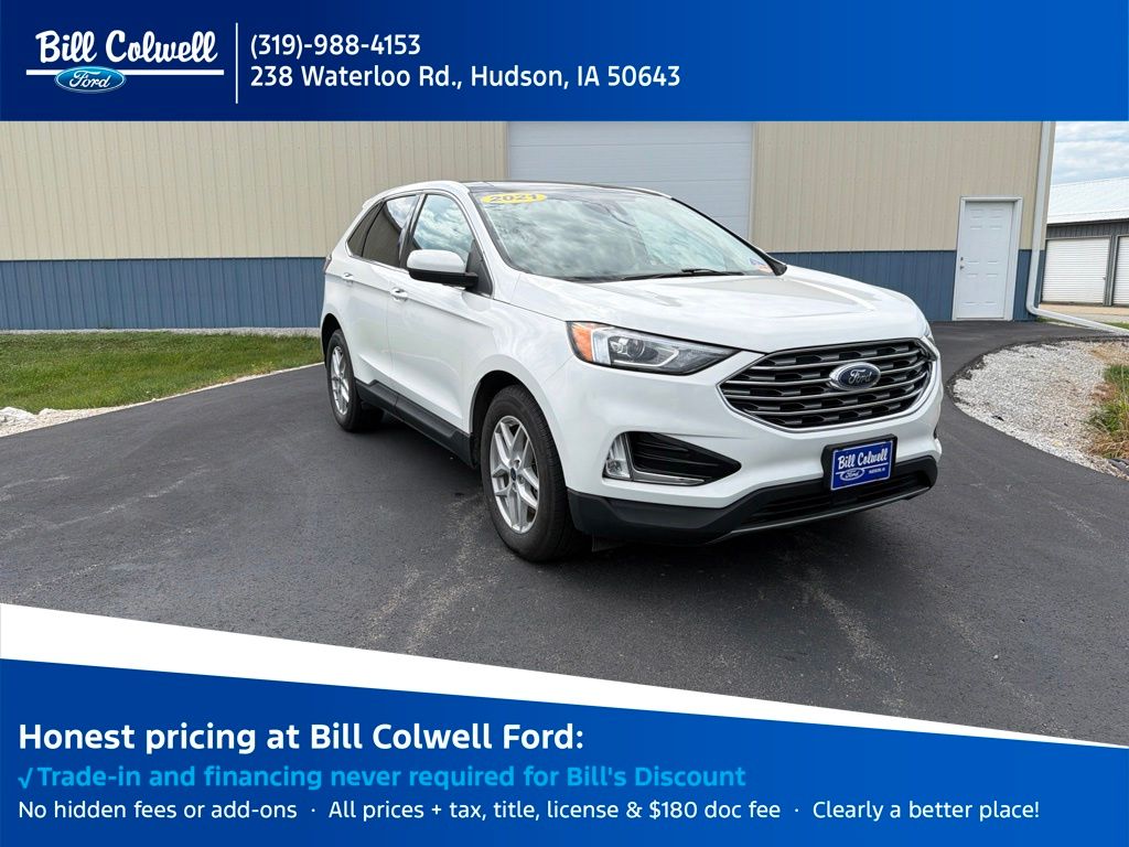 Star White Metallic Tri-Coat 2021 Ford Edge SUV / Crossover All-Wheel Drive 8-Speed Automatic