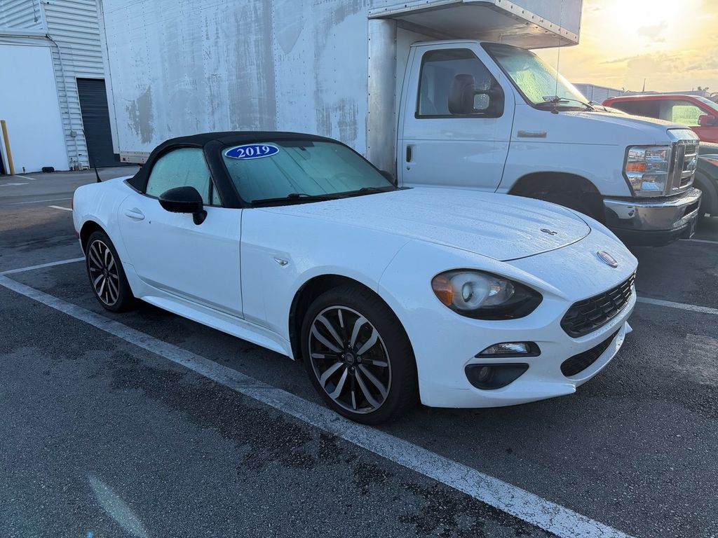 Brillante White 2019 FIAT 124 Spider Convertible Rear-Wheel Drive 6-Speed Automatic