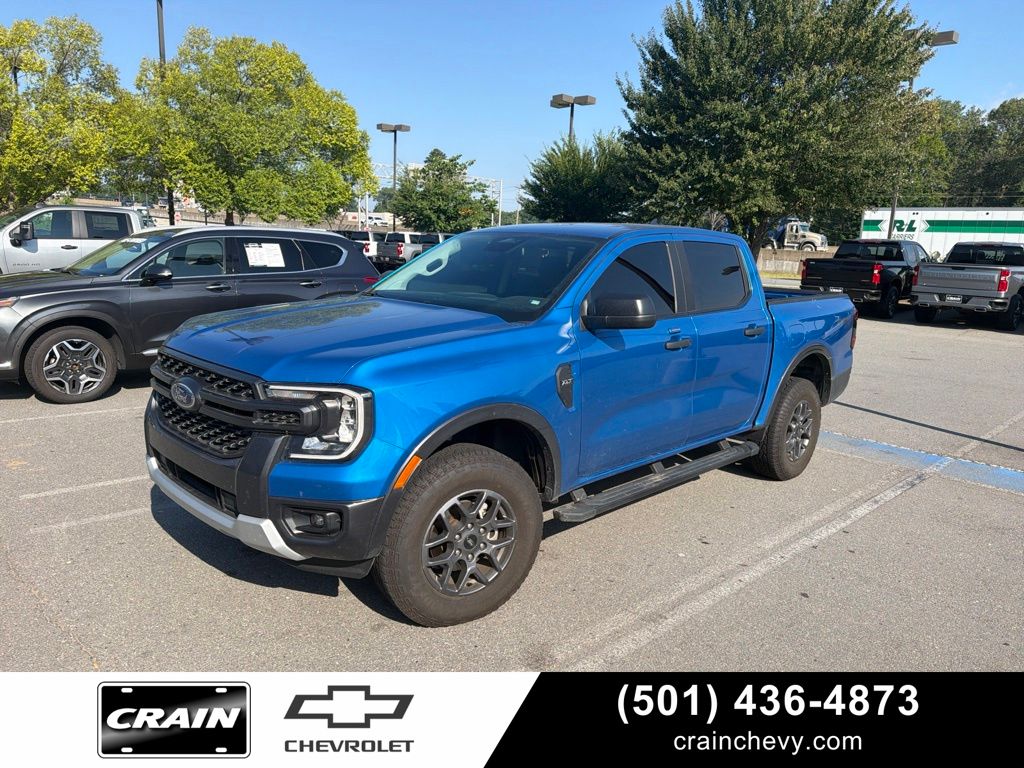 Velocity Blue Metallic 2024 Ford Ranger Pickup Truck Four-Wheel Drive Automatic