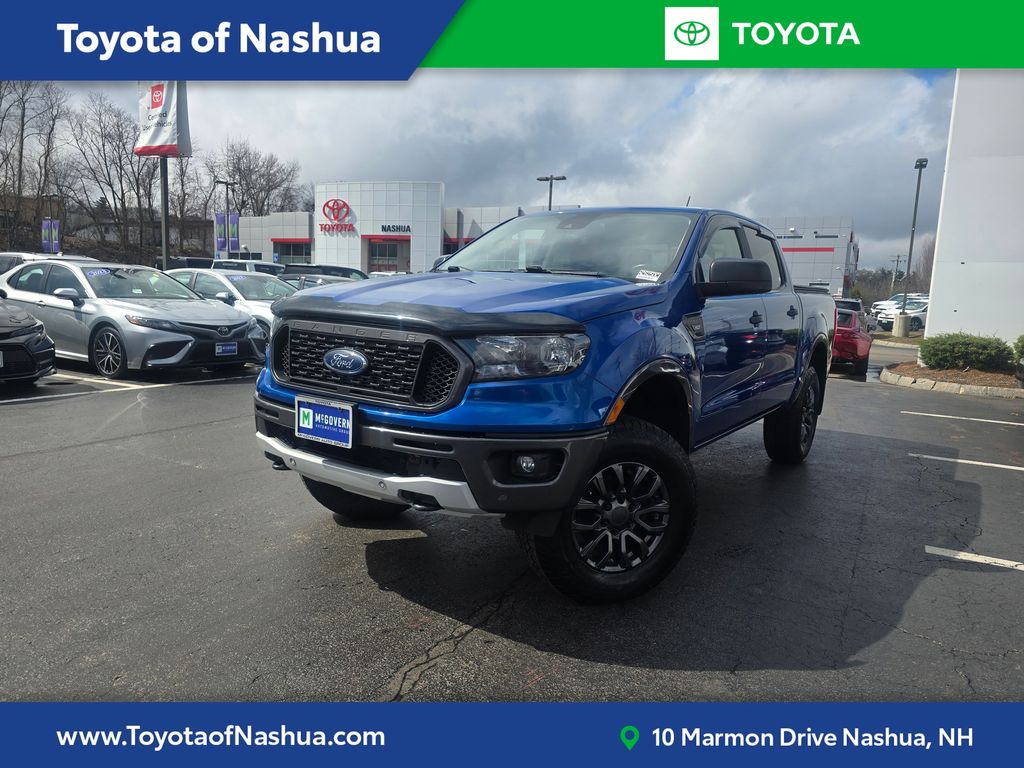 Blue 2019 Ford Ranger XLT SuperCrew 4WD Pickup Truck Four-Wheel Drive Automatic
