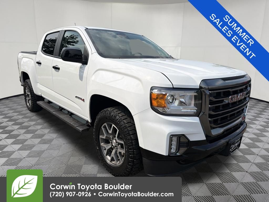 Summit White 2022 GMC Canyon Pickup Truck Four-Wheel Drive 8-Speed Automatic