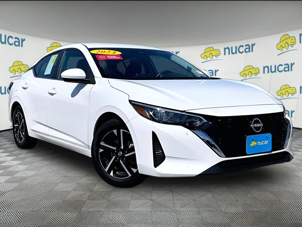 White (Fresh Powder) 2024 Nissan Sentra Sedan Front-Wheel Drive Continuously Variable Transmission