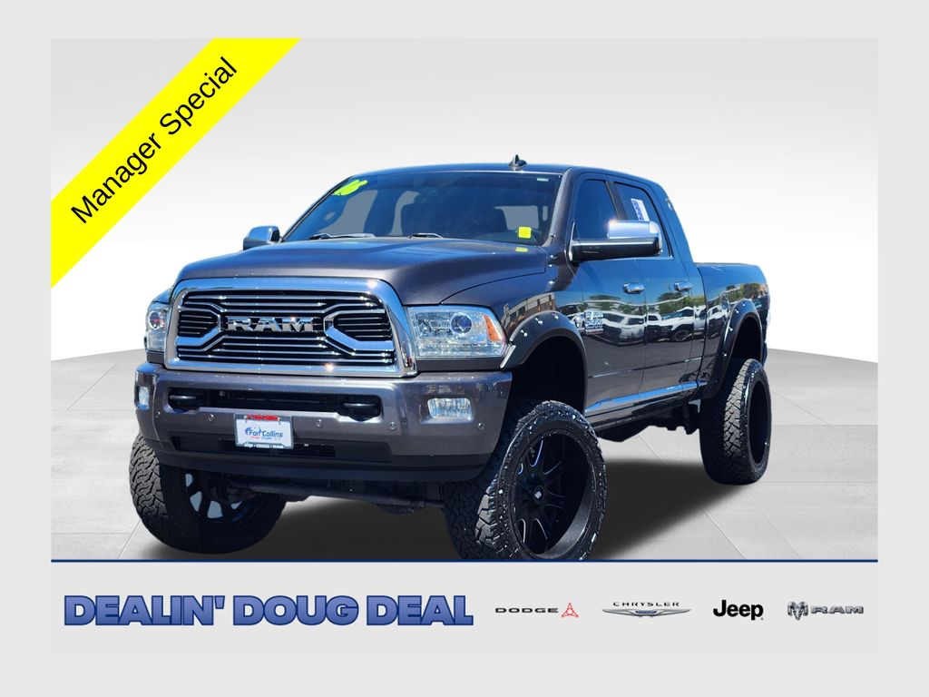 Gray (Granite Crystal Metallic Clearcoat) 2016 RAM 2500 Laramie Longhorn Mega Cab 4WD Pickup Truck Four-Wheel Drive 6-Speed Automatic