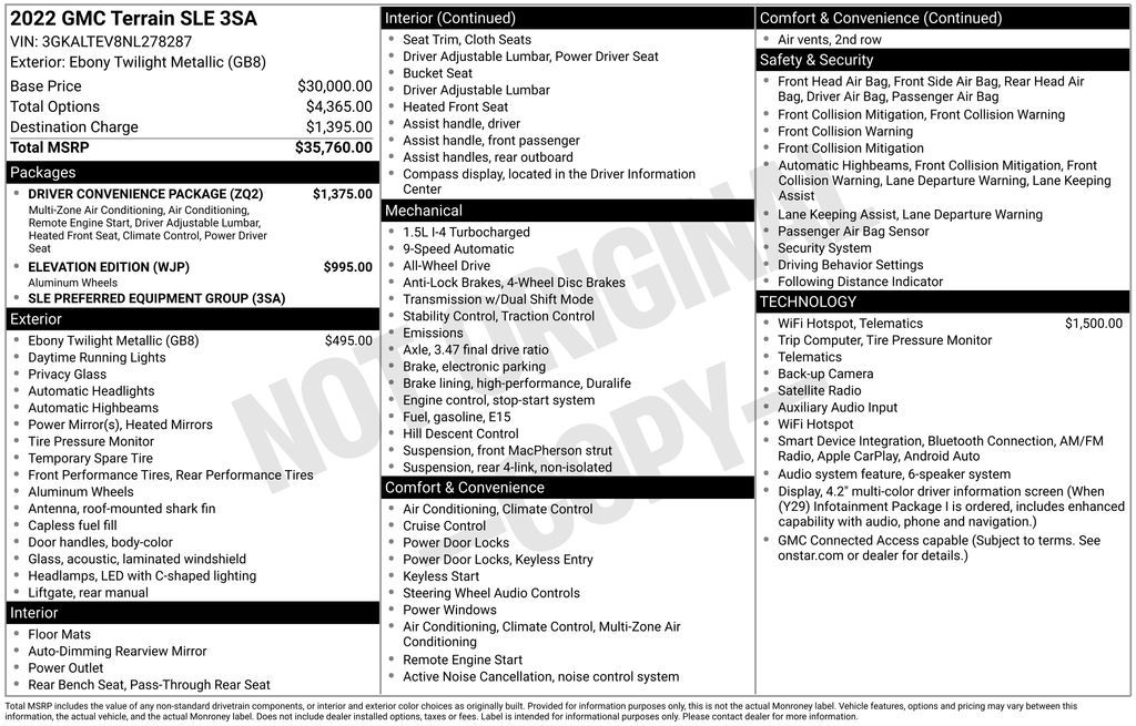 2022 GMC Terrain SLE - Image 3