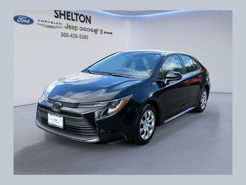 Midnight Black Metallic 2024 Toyota Corolla LE FWD Sedan Front-Wheel Drive Continuously Variable Transmission
