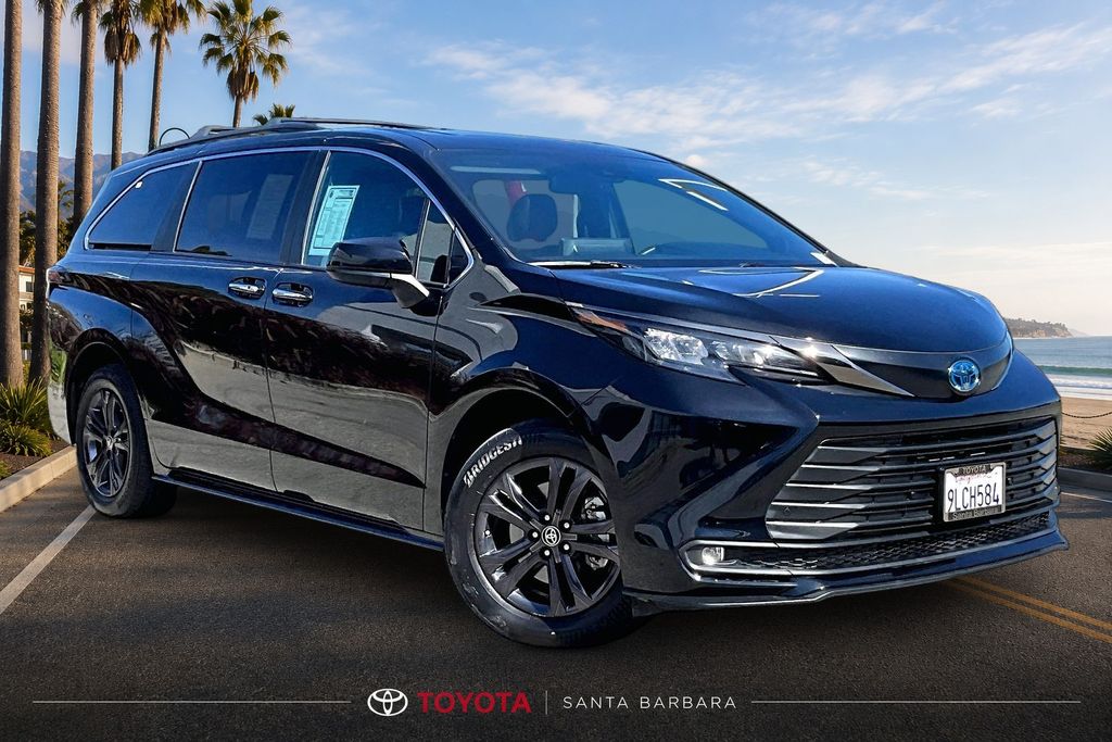 Midnight Black Metallic 2024 Toyota Sienna Minivan All-Wheel Drive Continuously Variable Transmission