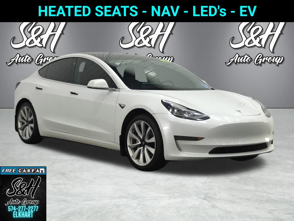 Pearl White Multi-Coat 2020 Tesla Model 3 Sedan All-Wheel Drive 1-Speed Automatic