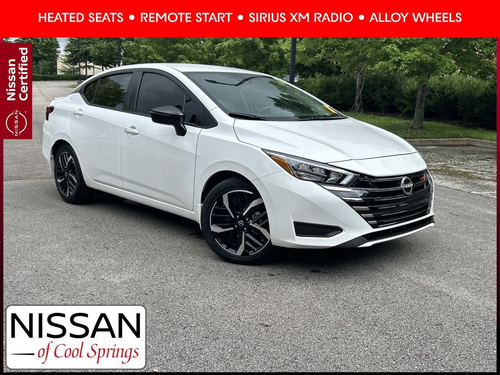 Aspen White 2024 Nissan Versa Sedan Front-Wheel Drive Continuously Variable Transmission