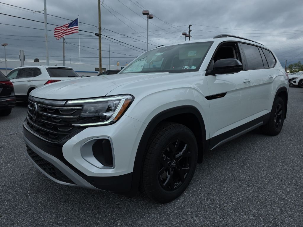 2026 Volkswagen Atlas 2.0T Peak Edition White/off-white at Subaru and VW of Moon Township