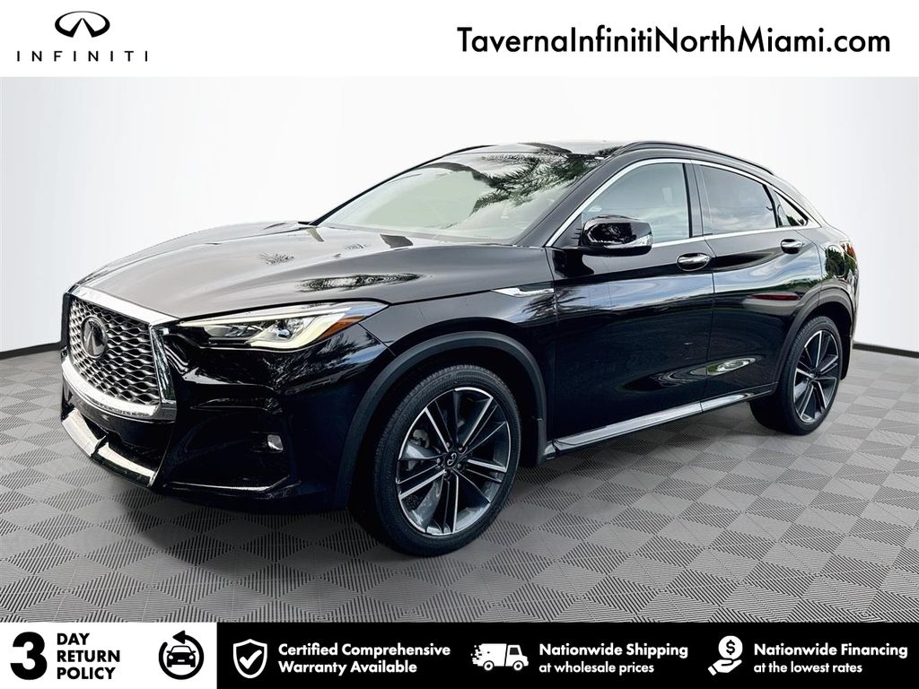 Black Obsidian 2025 INFINITI QX55 SUV / Crossover All-Wheel Drive Continuously Variable Transmission