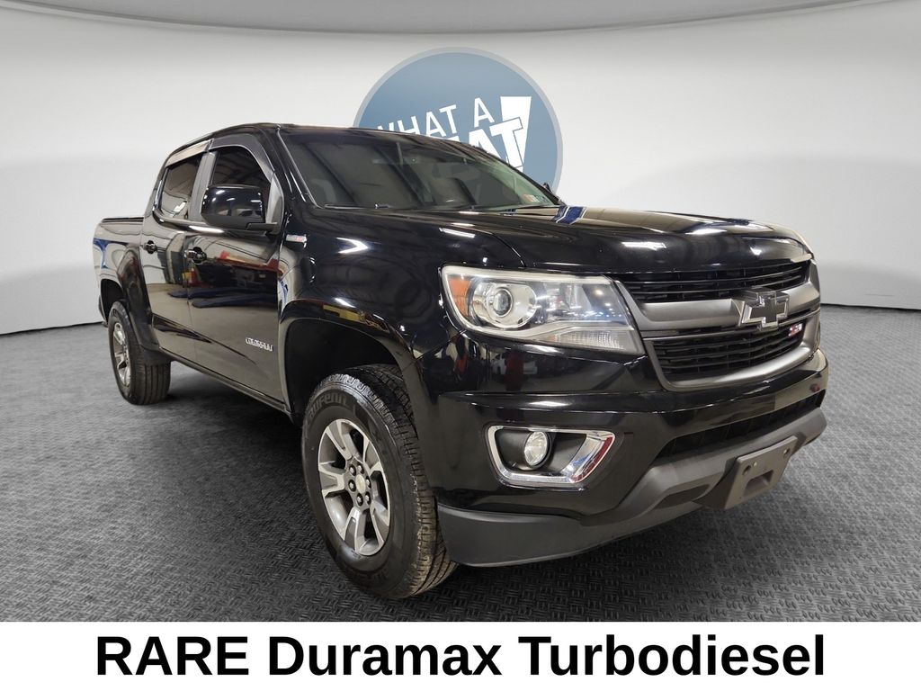 Black 2018 Chevrolet Colorado Z71 Crew Cab 4WD Pickup Truck Four-Wheel Drive 6-Speed Automatic