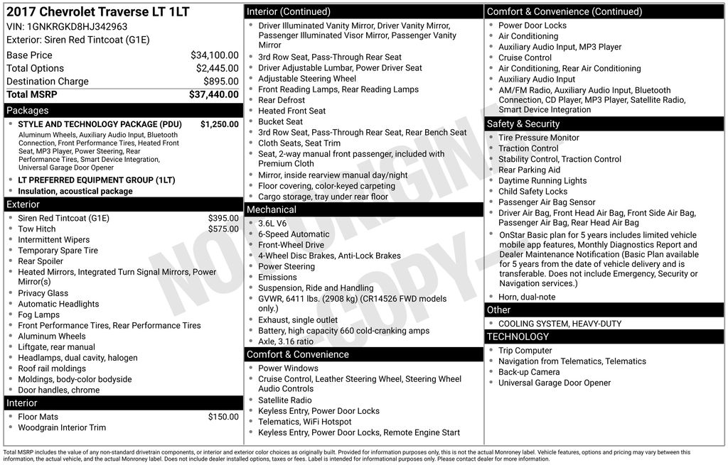 Thumbnail: 2017 Chevrolet Traverse - 23