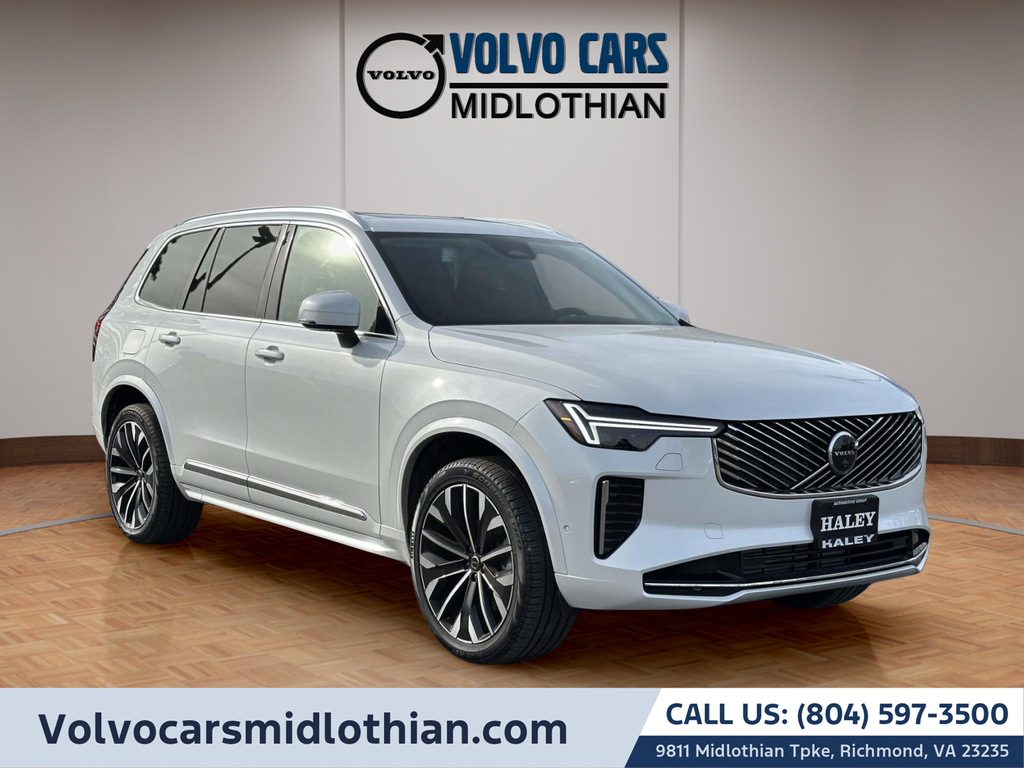 Crystal White Pearl 2025 Volvo XC90 Recharge T8 Plus Bright Theme 7-Passenger eAWD SUV / Crossover All-Wheel Drive Automatic